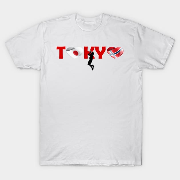 Sports, Basketball, Norway in Tokyo! T-Shirt by ArtDesignDE